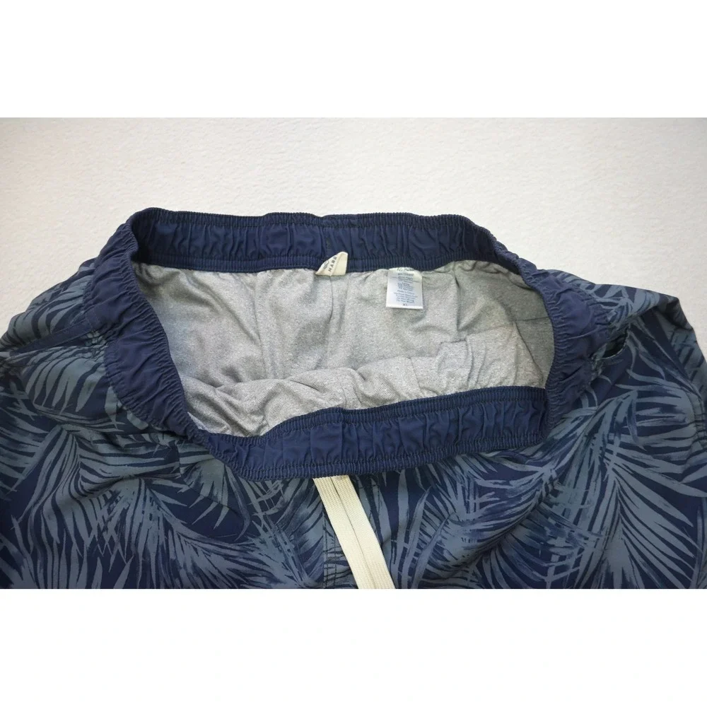 Fair Harbor Swim Shorts‎ Mens XL Navy Blue Palm Floral Board Trunks Lined
